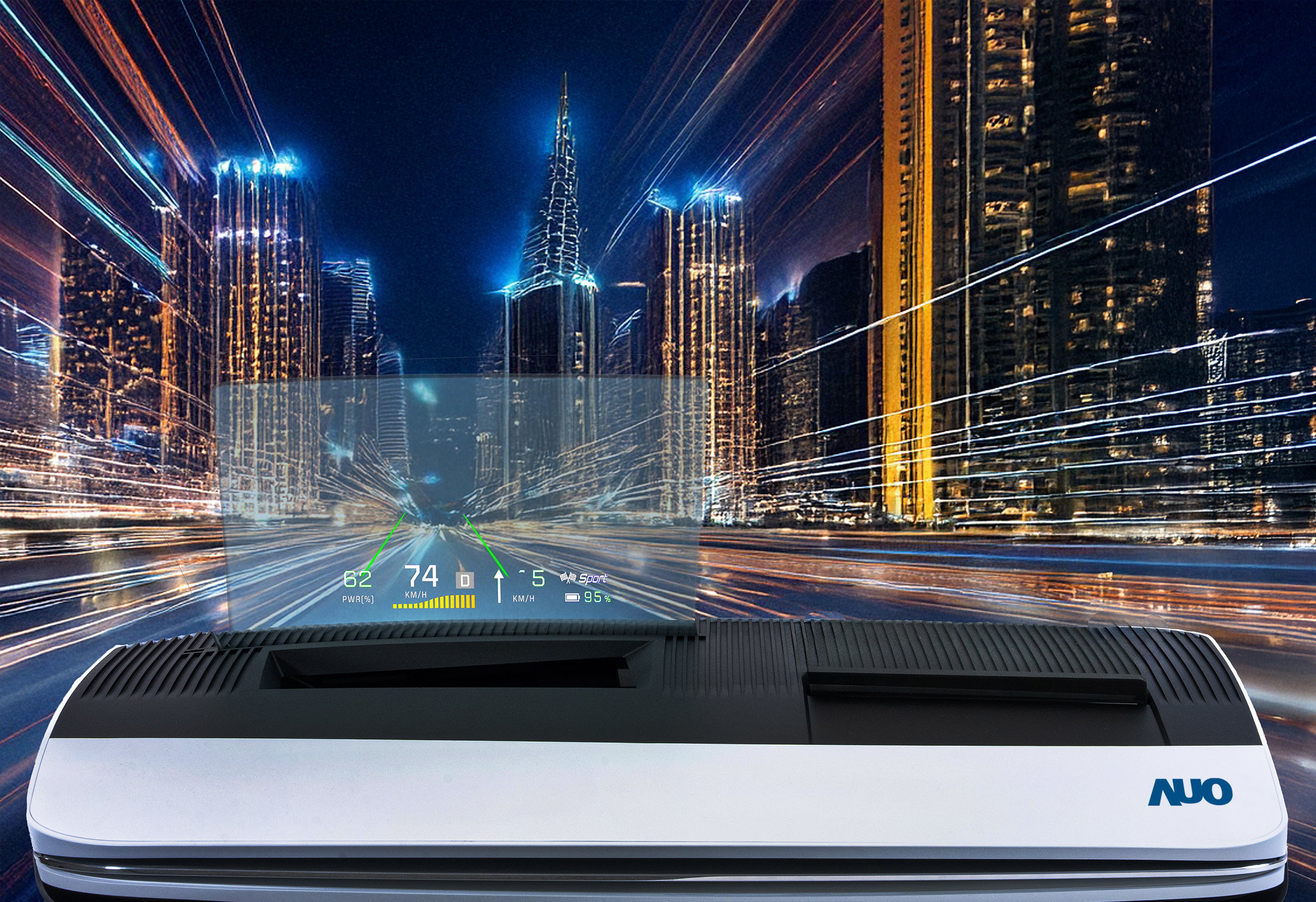 pg.ccm壹号官方版推出13吋Micro LED抬头显示器，提供高入眼亮度、高色彩饱和度的显示质量，在阳光下或黑暗中都清晰可见，并利用Micro LED模块体积小的优势，解决车用空间有限的痛点